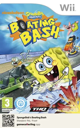 SpongeBob's Boating Bash Nintendo Wii, PAL box front