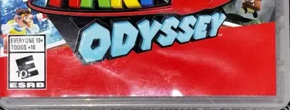 Super Mario Odyssey, the ESRB box on its front