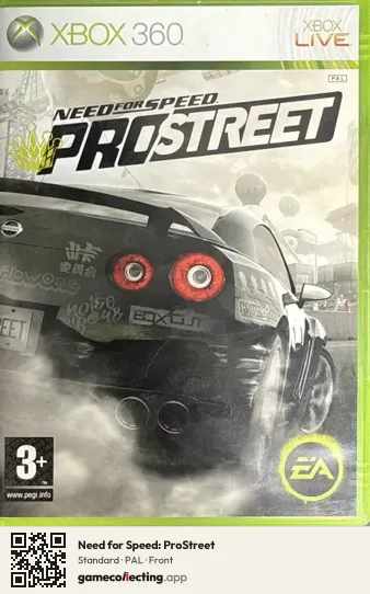 Need for Speed: ProStreet Xbox 360, PAL box front