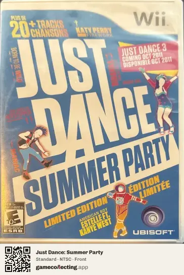Just Dance: Summer Party Nintendo Wii, NTSC box front