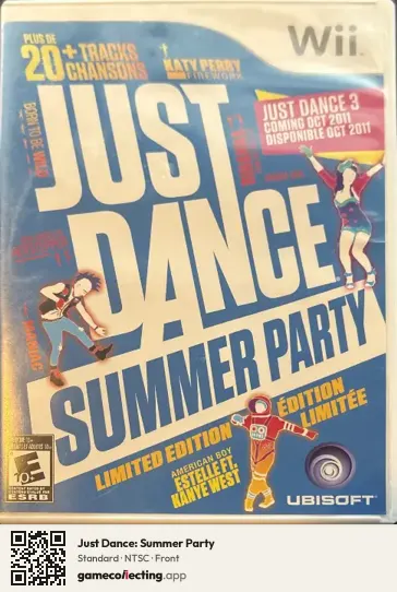 Just Dance: Summer Party Nintendo Wii, NTSC box front