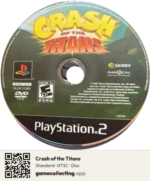 Crash of the Titans PlayStation 2, NTSC disc