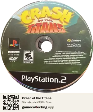 Crash of the Titans PlayStation 2, NTSC disc