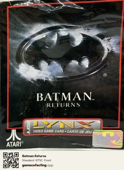 Batman Returns Atari Lynx, NTSC box front