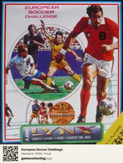 European Soccer Challenge Atari Lynx, NTSC box front