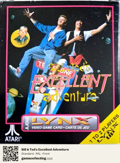 Bill & Ted's Excellent Adventure Atari Lynx, PAL box front
