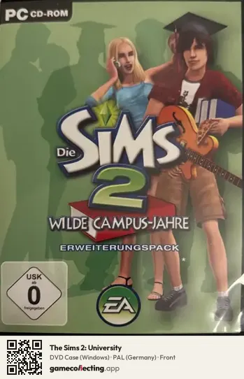 The Sims 2: University Computer, Germany box front