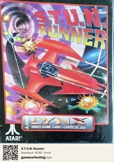 S.T.U.N. Runner Atari Lynx, NTSC box front