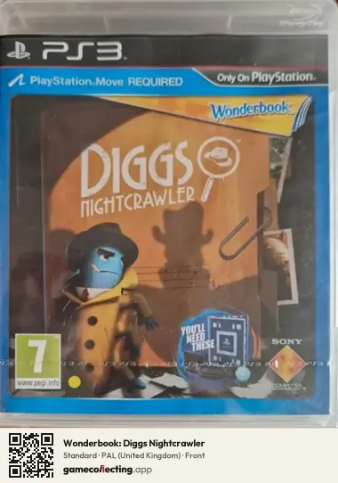 Wonderbook: Diggs Nightcrawler PlayStation 3, United Kingdom box front