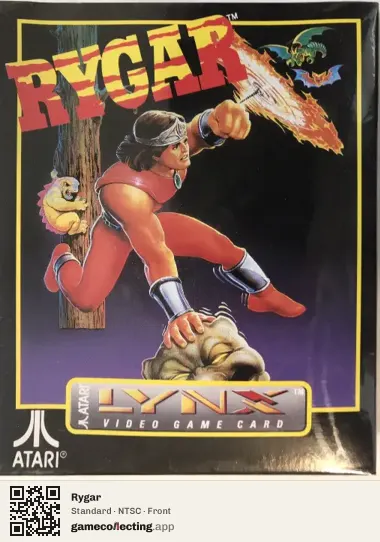 Rygar Atari Lynx, NTSC box front