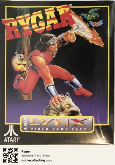 Rygar Atari Lynx, NTSC box front