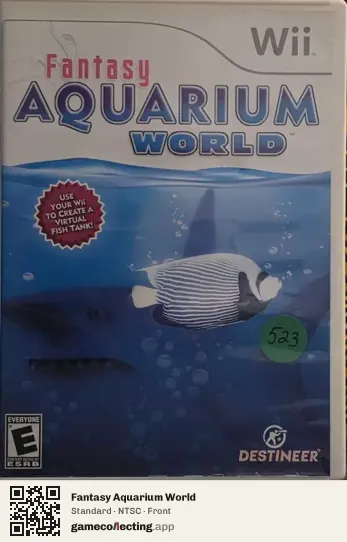 Fantasy Aquarium World Nintendo Wii, NTSC box front