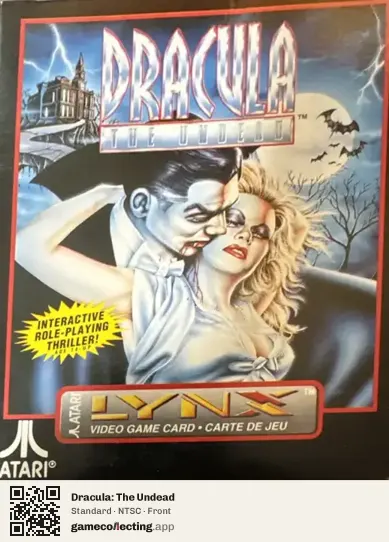 Dracula: The Undead Atari Lynx, NTSC box front