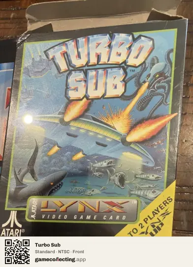 Turbo Sub Atari Lynx, NTSC box front