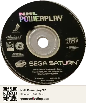NHL Powerplay '96 Sega Saturn, PAL disc