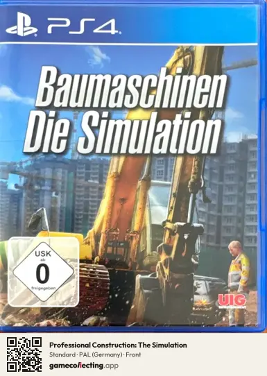 Professional Construction: The Simulation PlayStation 4, Germany box front