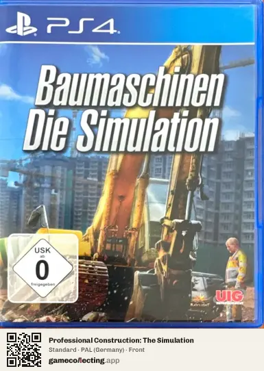 Professional Construction: The Simulation PlayStation 4, Germany box front