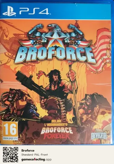 Broforce PlayStation 4, PAL box front