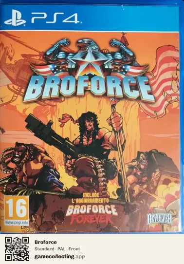 Broforce PlayStation 4, PAL box front