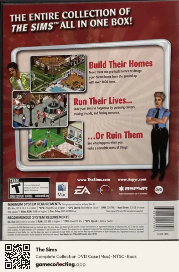 The Sims Computer, NTSC box back