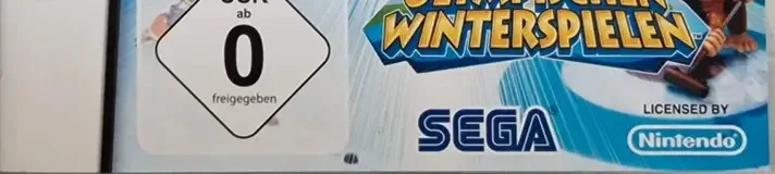 Mario & Sonic at the Olympic Winter Games, the USK square on its front