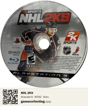 NHL 2K9 PlayStation 3, NTSC disc