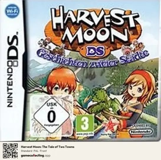 Harvest Moon: The Tale of Two Towns Nintendo DS, PAL box front