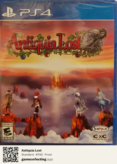 Antiquia Lost PlayStation 4, NTSC box front