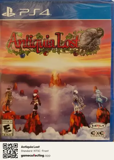 Antiquia Lost PlayStation 4, NTSC box front
