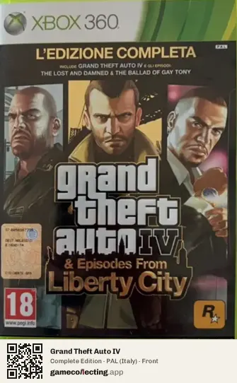 Grand Theft Auto IV Xbox 360, Italy box front