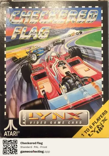 Checkered Flag Atari Lynx, PAL box front