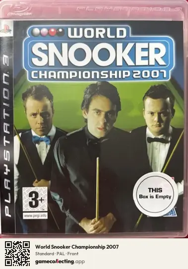 World Snooker Championship 2007 PlayStation 3, PAL box front