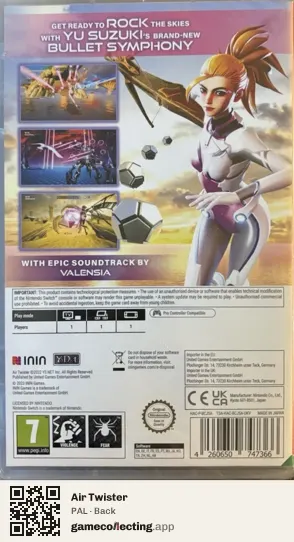 Air Twister Nintendo Switch, PAL box back