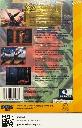 Kolibri Sega 32X, NTSC box back