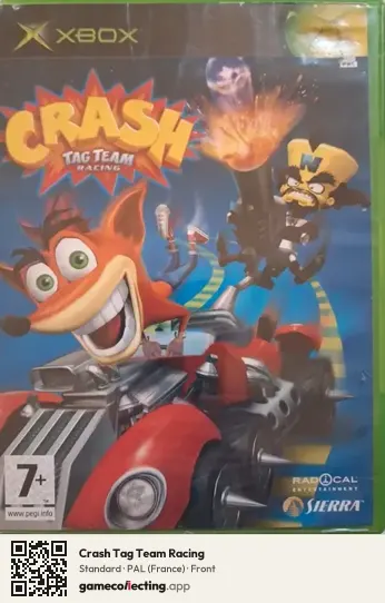 Crash Tag Team Racing Xbox, France box front