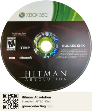 Hitman: Absolution Xbox 360, NTSC disc