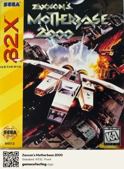 Zaxxon's Motherbase 2000 Sega 32X, NTSC box front