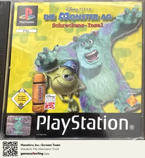 Monsters, Inc.: Scream Team PlayStation, Germany box front