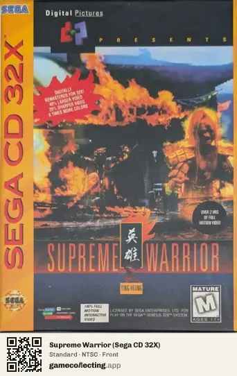 Supreme Warrior (Sega CD 32X) Sega Mega-CD / Sega CD, NTSC box front