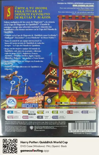 Harry Potter: Quidditch World Cup Computer, Spain box back