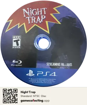 Night Trap PlayStation 4, NTSC disc
