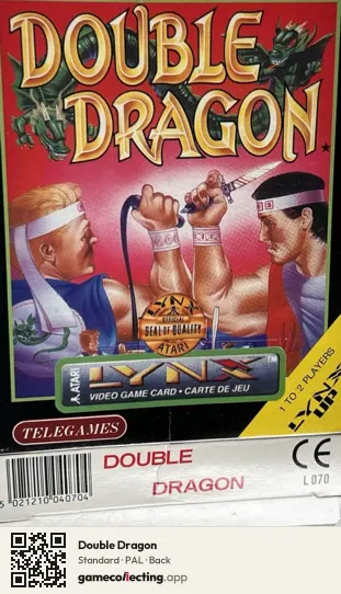 Double Dragon Atari Lynx, PAL box back