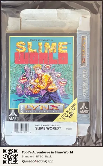 Todd's Adventures in Slime World Atari Lynx, NTSC box back