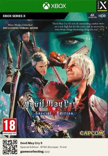 Devil May Cry 5 Xbox Series X, Europe box front