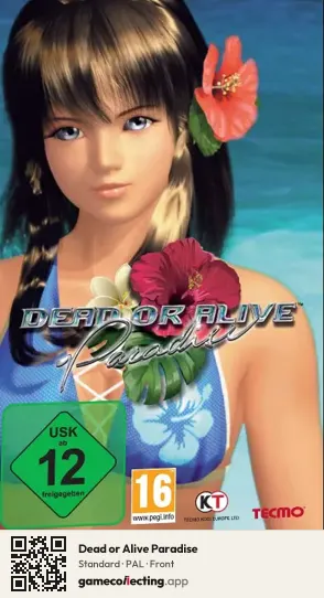 Dead or Alive Paradise PlayStation Portable, PAL box front