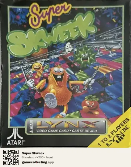 Super Skweek Atari Lynx, NTSC box front