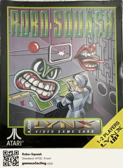 Robo-Squash Atari Lynx, NTSC box front