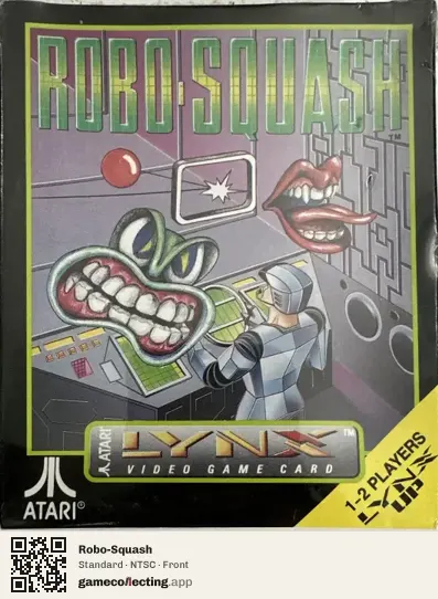 Robo-Squash Atari Lynx, NTSC box front