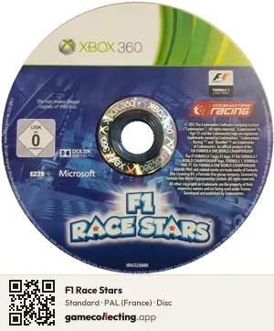 F1 Race Stars Xbox 360, PAL disc