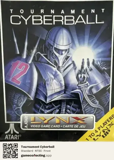 Tournament Cyberball Atari Lynx, NTSC box front